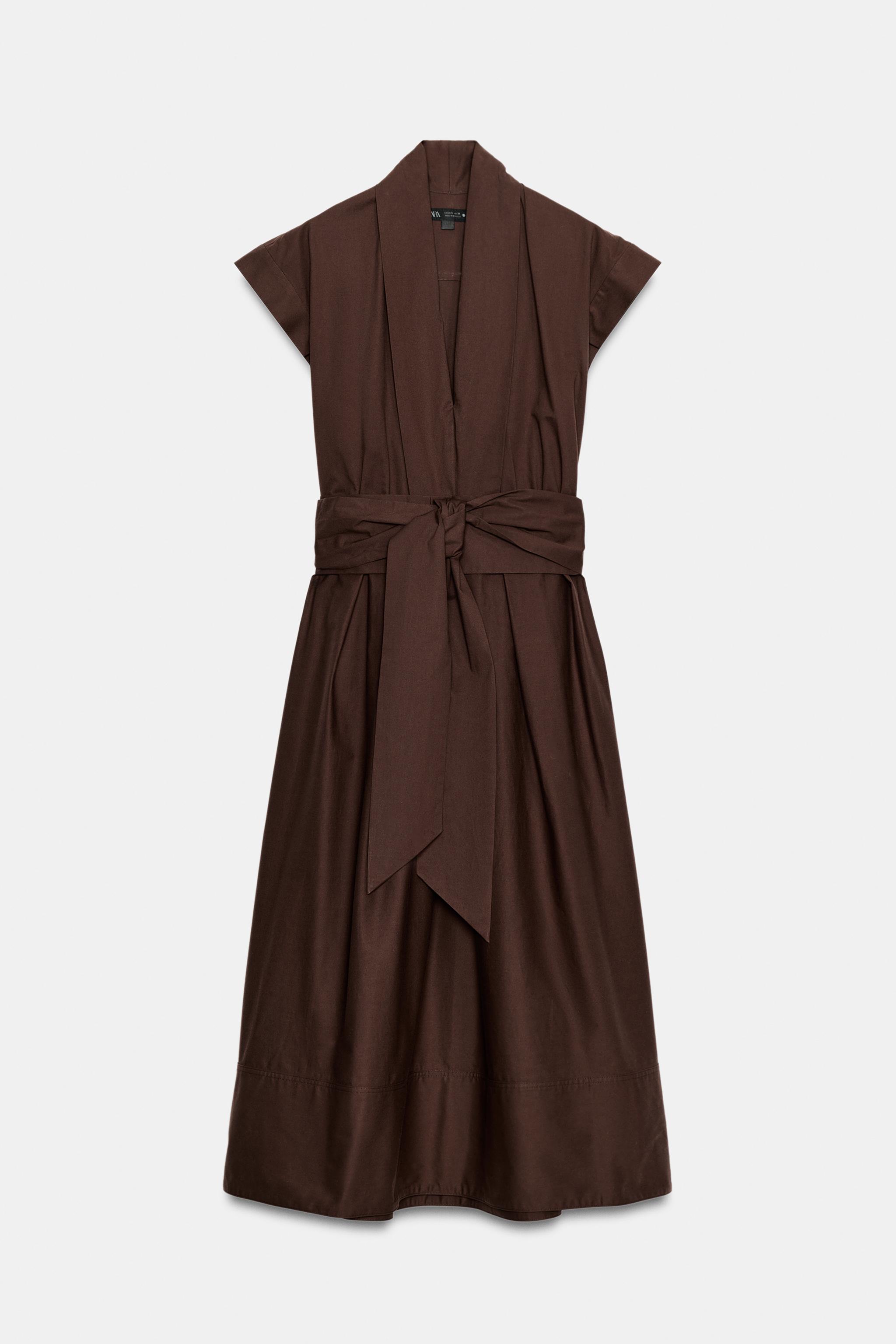ZW COLLECTION PLEATED POPLIN DRESS